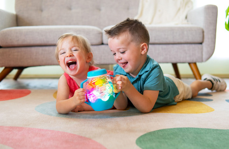 Glo Pals, Słoik sensoryczny do napełnienia wodą, kolor niebieski